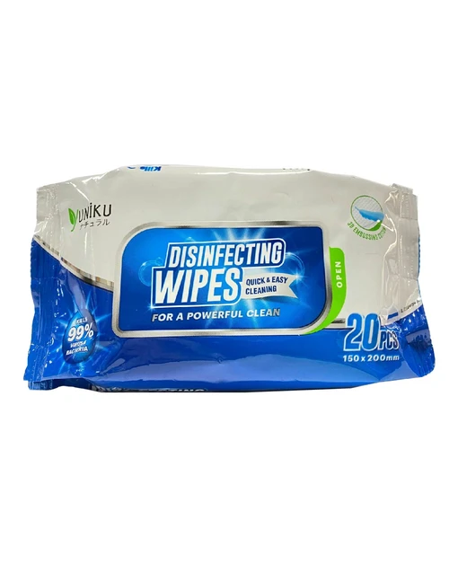 Disinfectant Alcohol Wipes - 30% Ethyl Alcohol (Pack of 20)